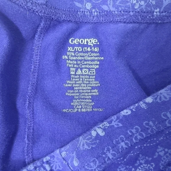 Girl's Leggings - Indigo print - Size 14-16 - Picture 3 of 3